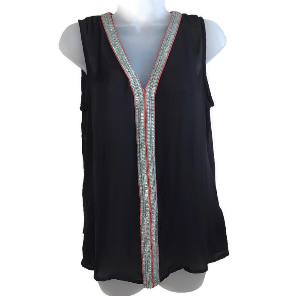 NWT Parker beaded sleeveless blouse